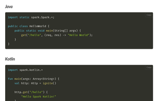 Spark Framework screenshot 1