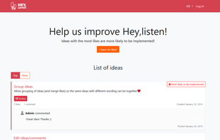 Here's how the project filled with ideas looks like