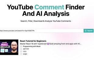 YouTube Comment Finder And AI Analysis