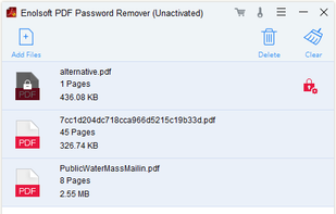 Enolsoft PDF Password Remover screenshot 1