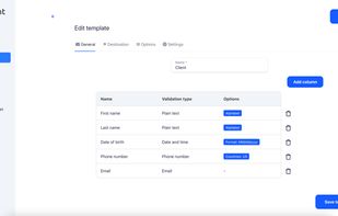 A template define the configuration of the spreadsheet file that you want to accept from the users.
