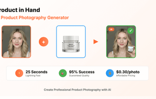 AI Product in Hand Generator | 25s Professional Photos
