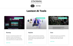 Find the lastest AI tools with AI Tool Selection