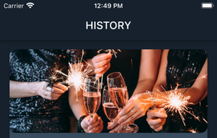 App display for event scan history. Updates coming soon!