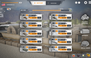 Boot Camp - World where you train units and Deploy them to WarZone