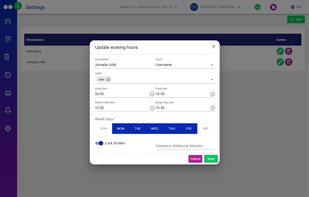 Working Hours Control