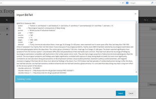Import your current bibliography, or import from a site like cite4u