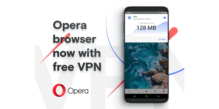 Version 51 of Opera for Android has launched with a free built-in VPN image