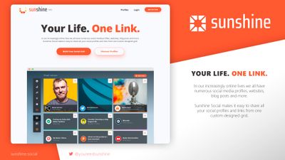 In our increasingly online lives we all have numerous social media profiles, websites, blog posts and more. Sunshine Social makes it easy to share all your social profiles and links from one custom designed grid.