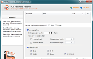 PDF Password Recover screenshot 2