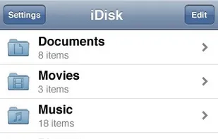MobileMe - iDisk screenshot 1