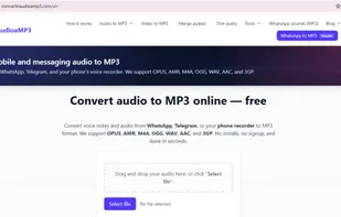 home Convert audio to MP3 online