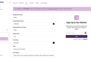 EasyWaitlist Editor