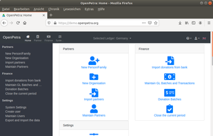 OpenPetra screenshot 1