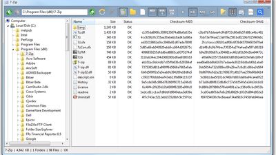Folder Size Explorer checksum md5, sha1, sha256