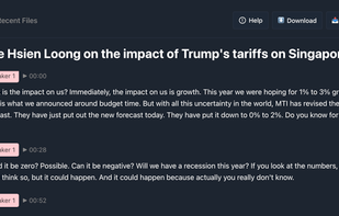 Interactive Transcript with Speaker Separation
