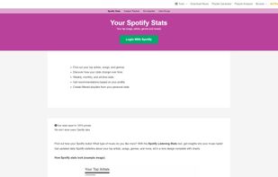 Analyze your Spotify stats.