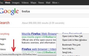 Google search link fix screenshot 1