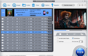 WinX DVD Ripper Patinum on Windows