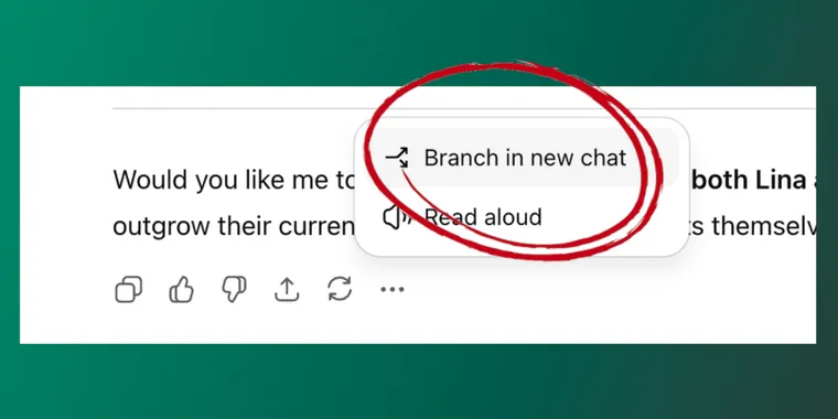 OpenAI introduces conversation branching in ChatGPT  image