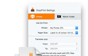 Drop files to print