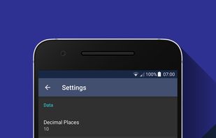 Settings in unitMeasure App