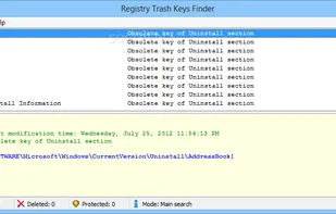 Registry Trash Keys Finder screenshot 1