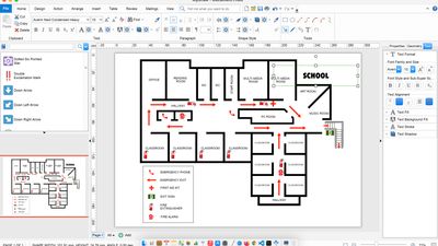 MyDraw School Evacuation Plan