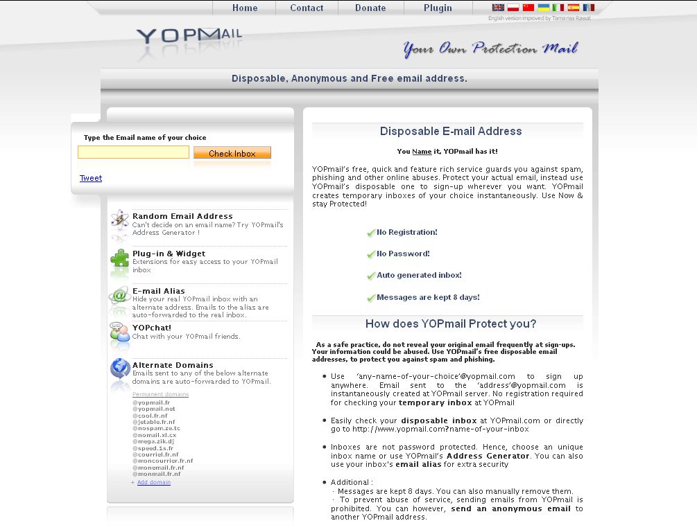 Yopmail Alternatives 25 Disposable Email Services Similar Websites Yopmail Alternatives 25 Disposable Email Services Similar Websites