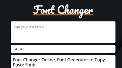 Font Changer Home Page