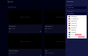 Multiple Ingest Points to choose from.