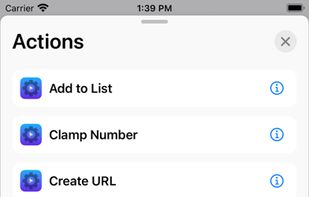 Actions  screenshot 2