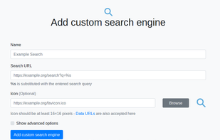 Add custom search engine screenshot 1