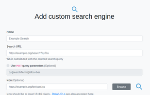 Add custom search engine screenshot 1