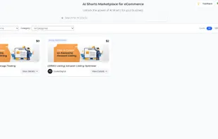 Web app dashboard view