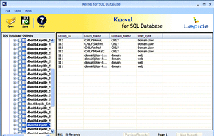 Kernel for SQL Database Recovery screenshot 1