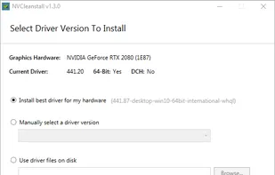 NVCleanstall screenshot 1
