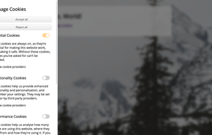 Cookie consent configuration.