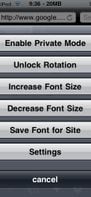 Page options