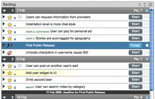 Pivotal Tracker screenshot 1