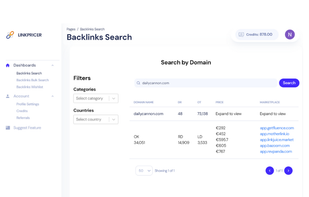 LinkPricer.com screenshot 1