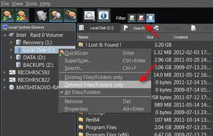 Filtering Deleted/Existing data