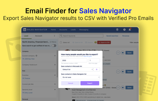Scrape LinkedIn Sales Navigator to CSV / EXCEL / JSON