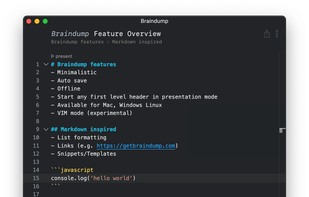 Braindump screenshot 1