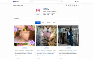 Presented content of a profile