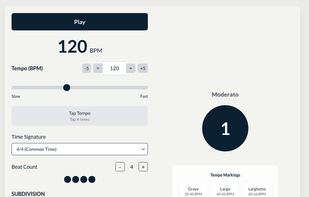 Tuneonmusic Metronome screenshot 1