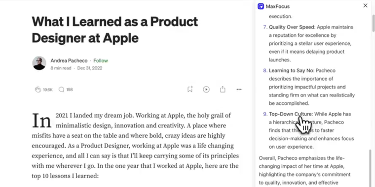 MaxFocus launches Chrome sidebar pinning and AI chat features