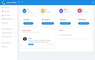 Web Interface showing Dashboard