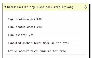BacklinkAlert screenshot 1