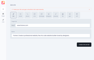 Create a custom link target.